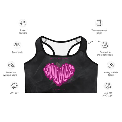 Cannababez &quot;Who Do You Love?&quot; Sports Bra